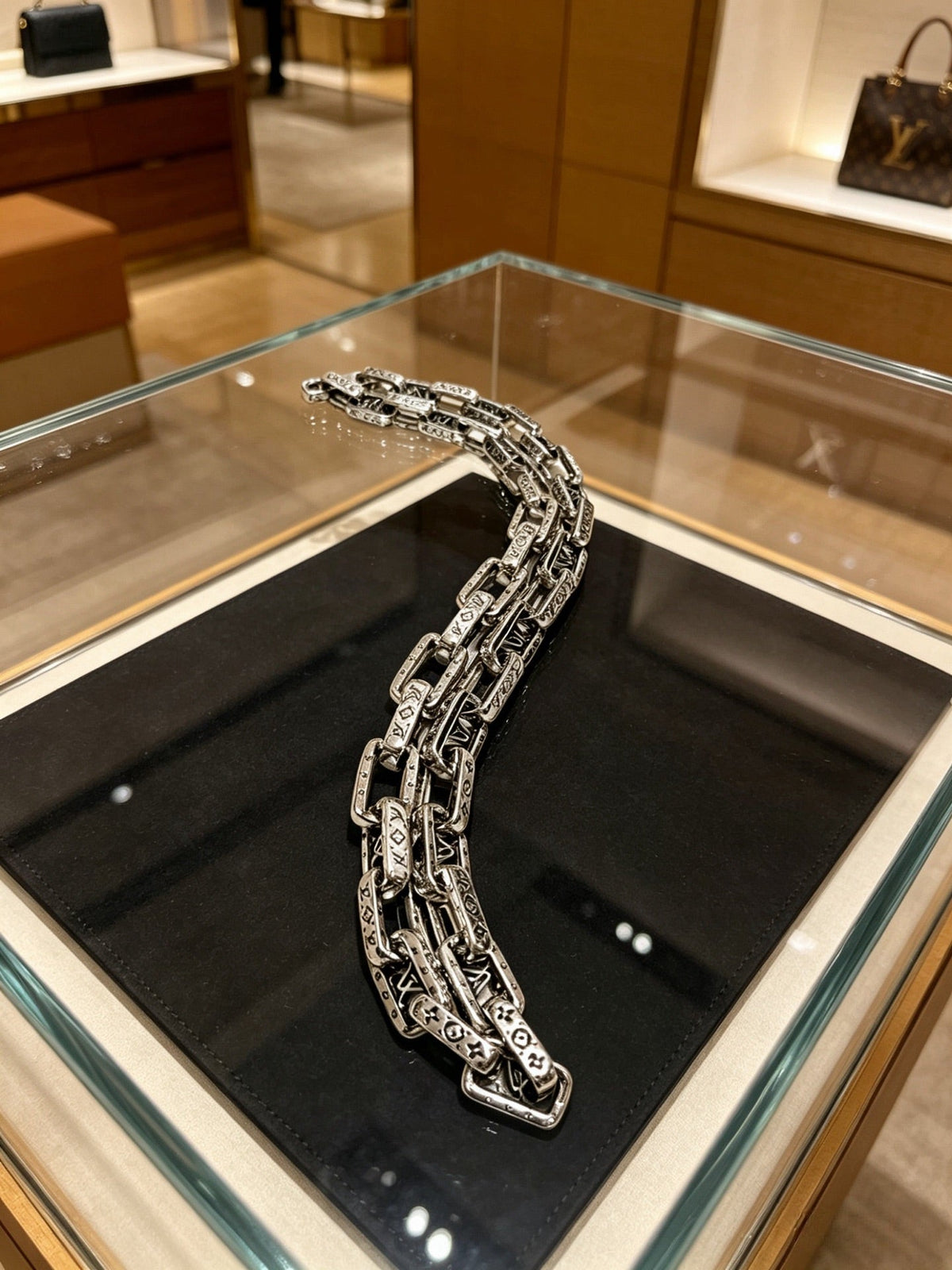 Martin Graham pendant necklace in polished metal-tone – front product view