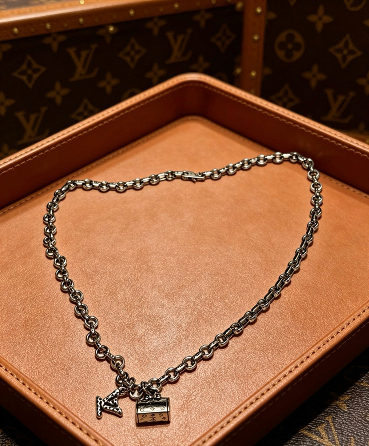 Martin Graham pendant necklace in polished metal-tone – main product view