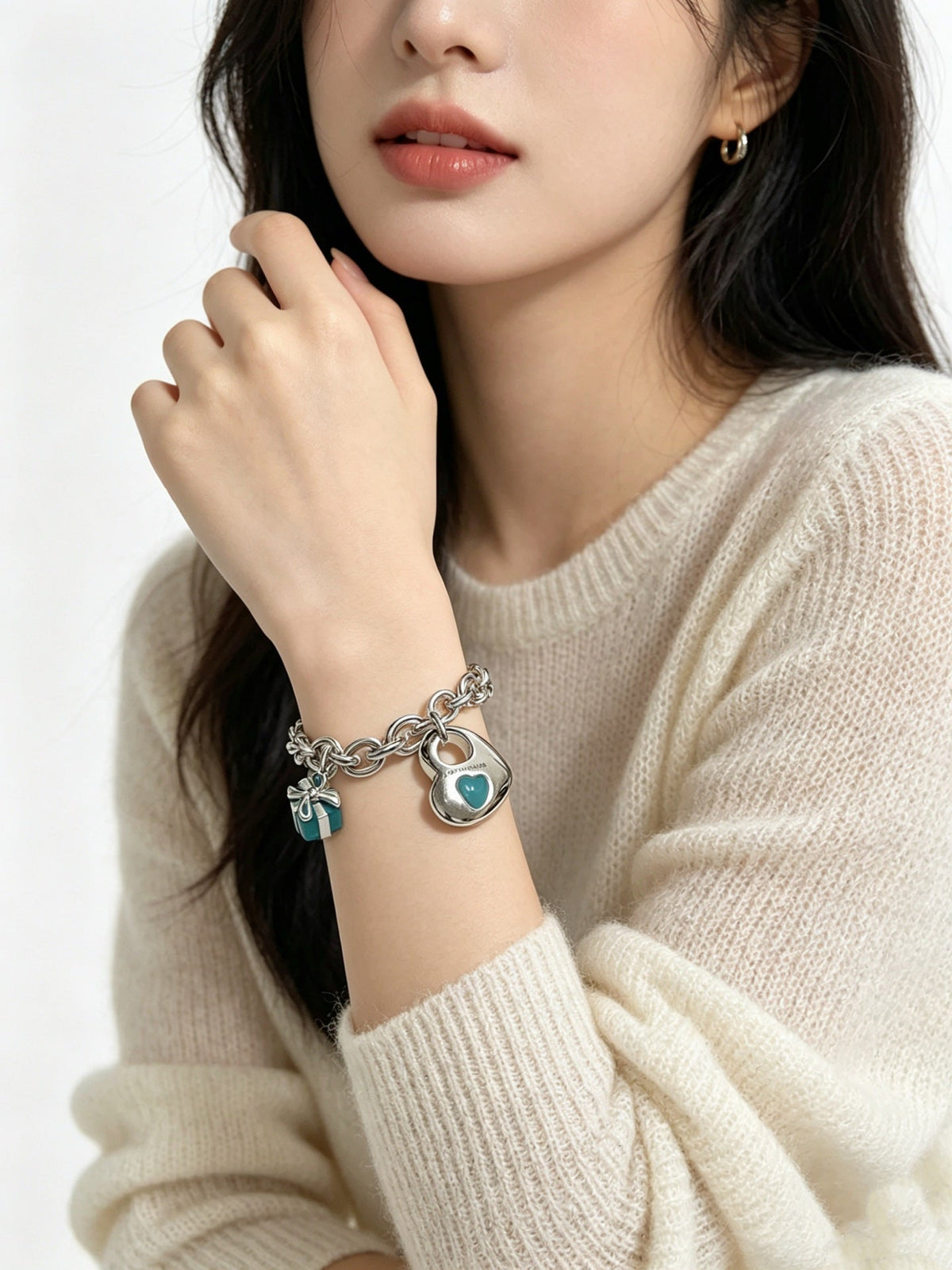 Martin Graham bracelet in polished metal-tone – front product view