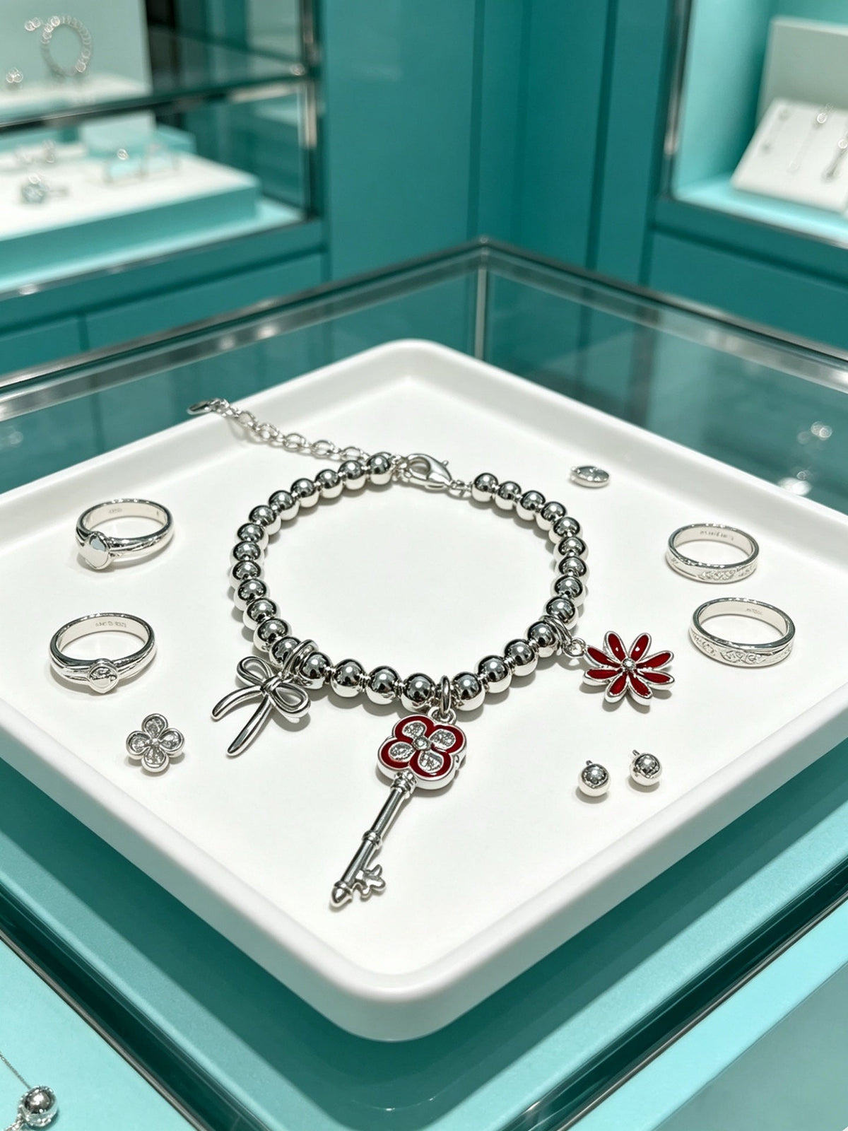 Martin Graham bracelet in polished metal-tone – close-up detail