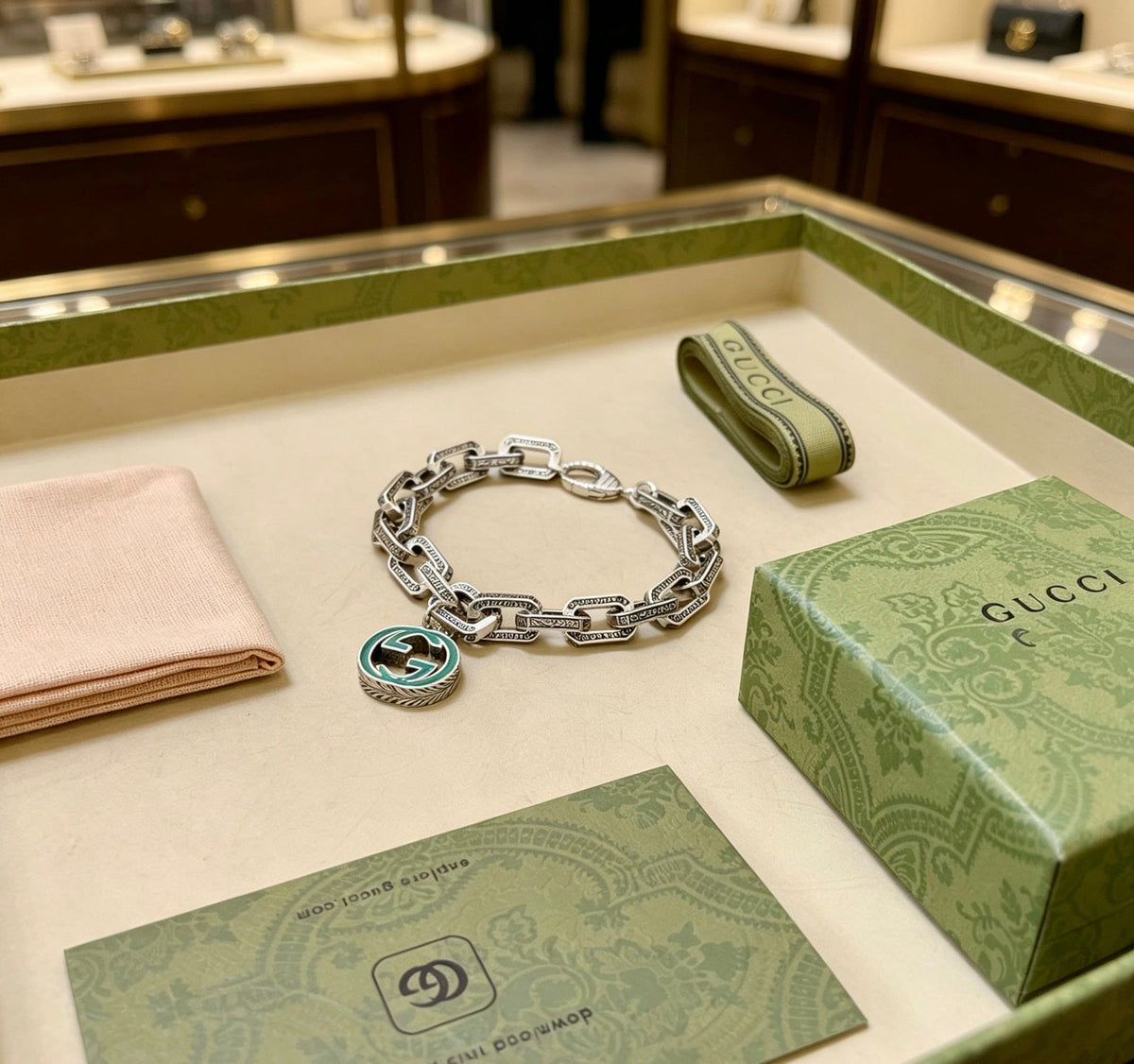 Martin Graham bracelet in polished metal-tone – front product view