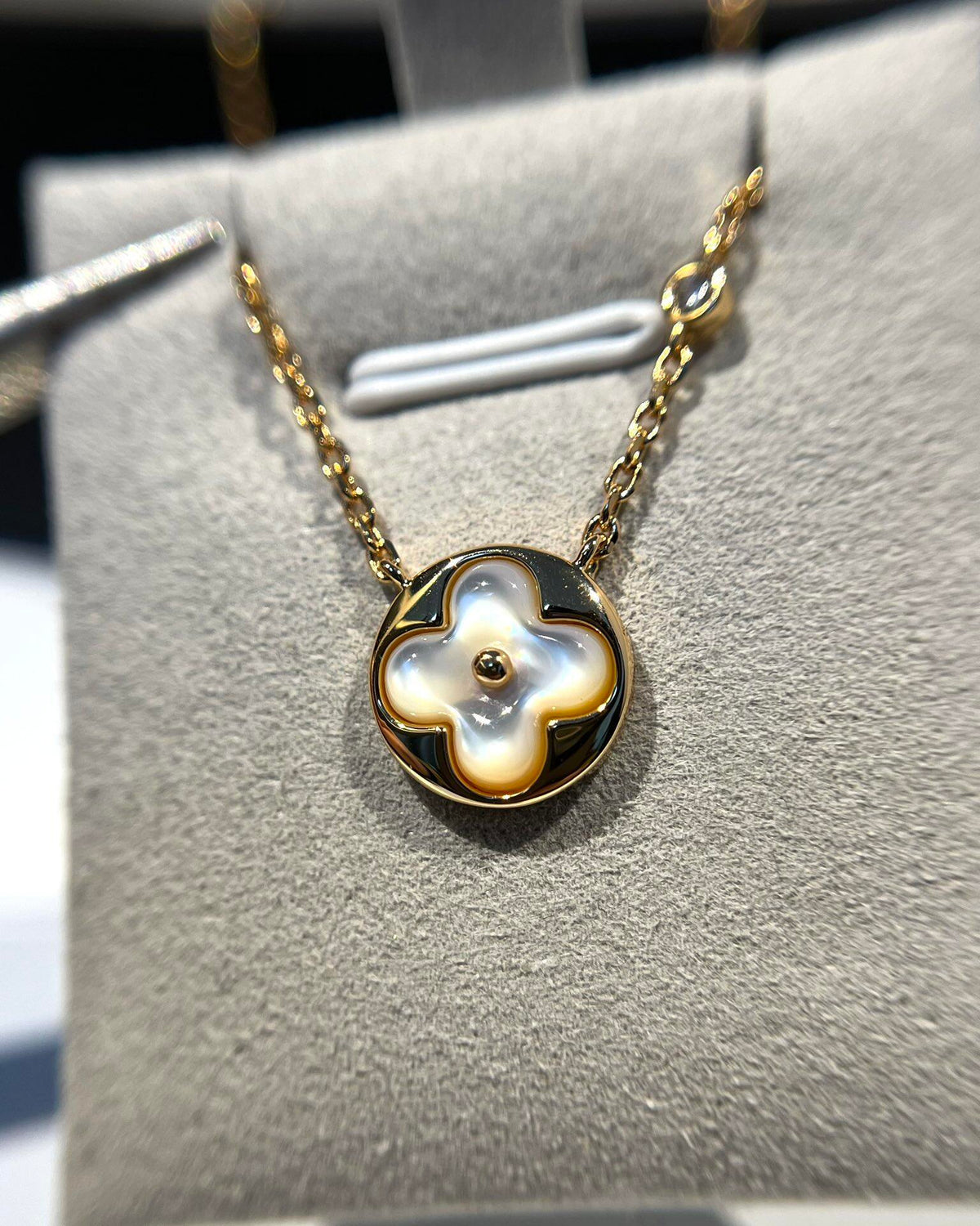 Martin Graham pendant necklace in polished metal-tone – styled product view