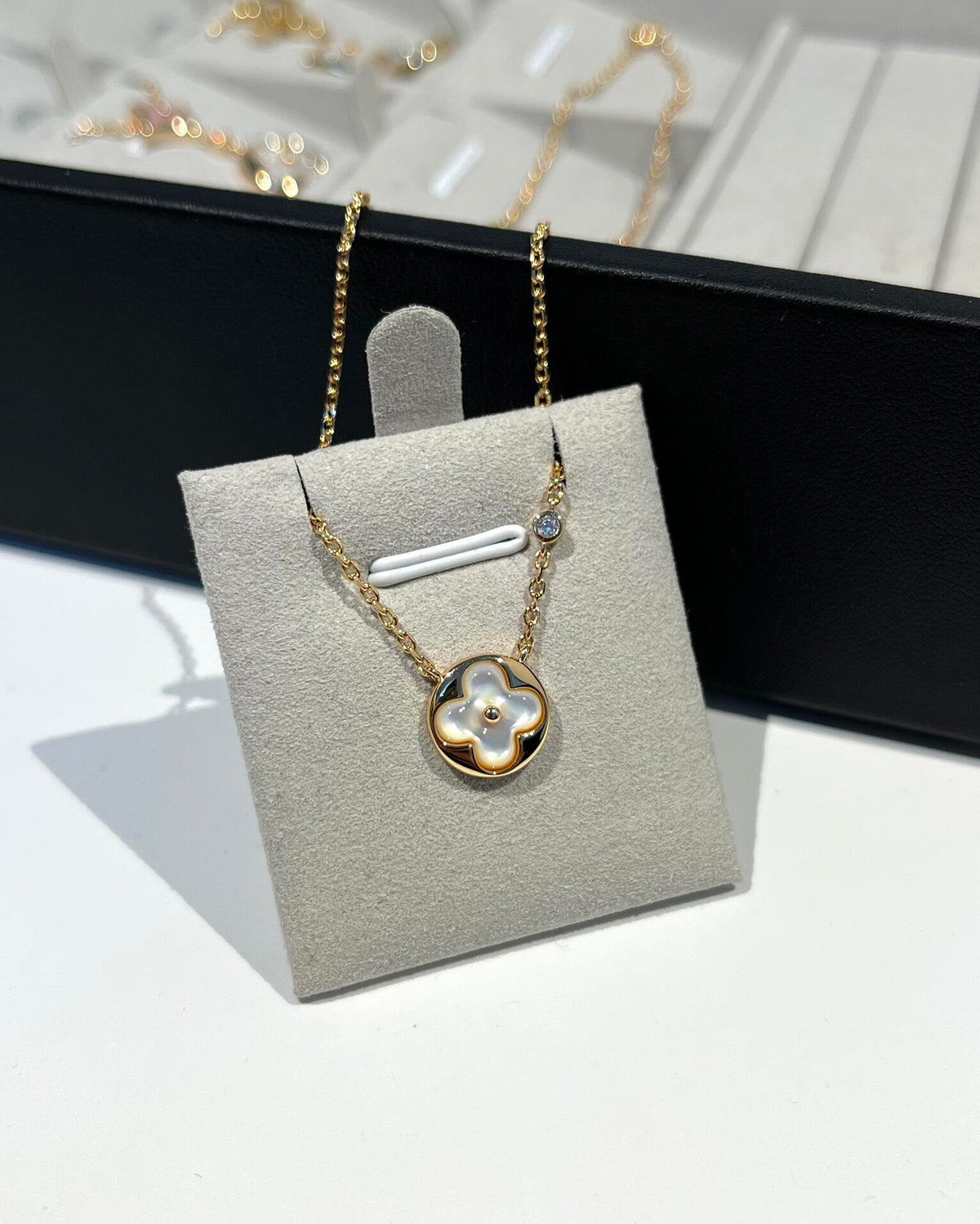 Martin Graham pendant necklace in polished metal-tone – front product view