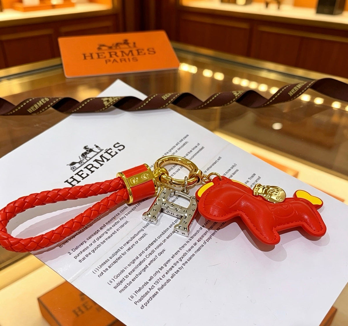 Martin Graham keychain in polished metal-tone – front product view