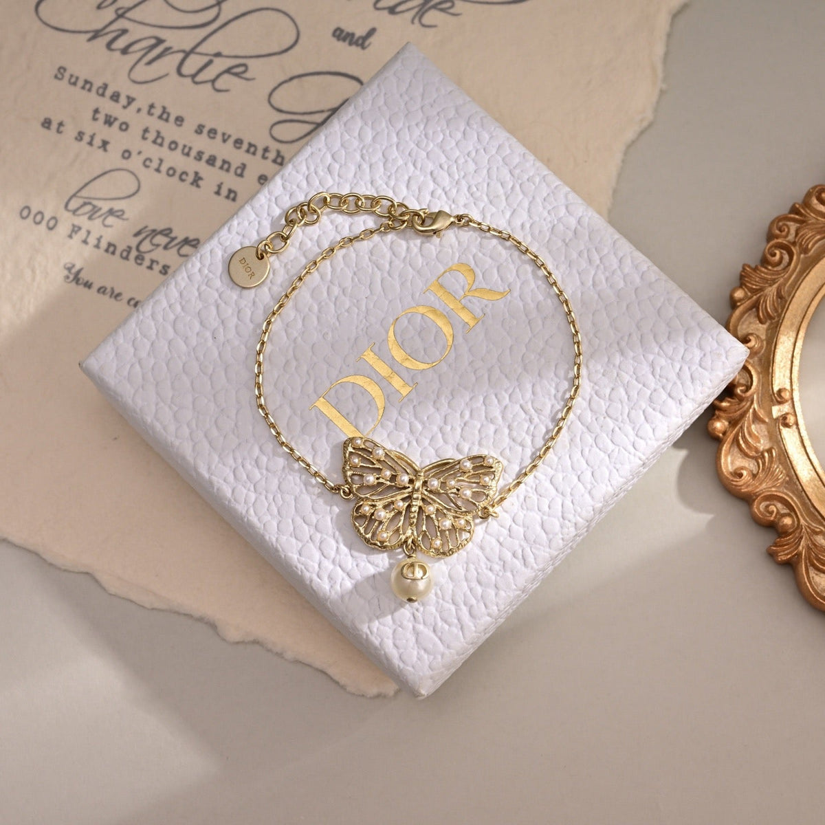 Martin Graham bracelet in polished metal-tone