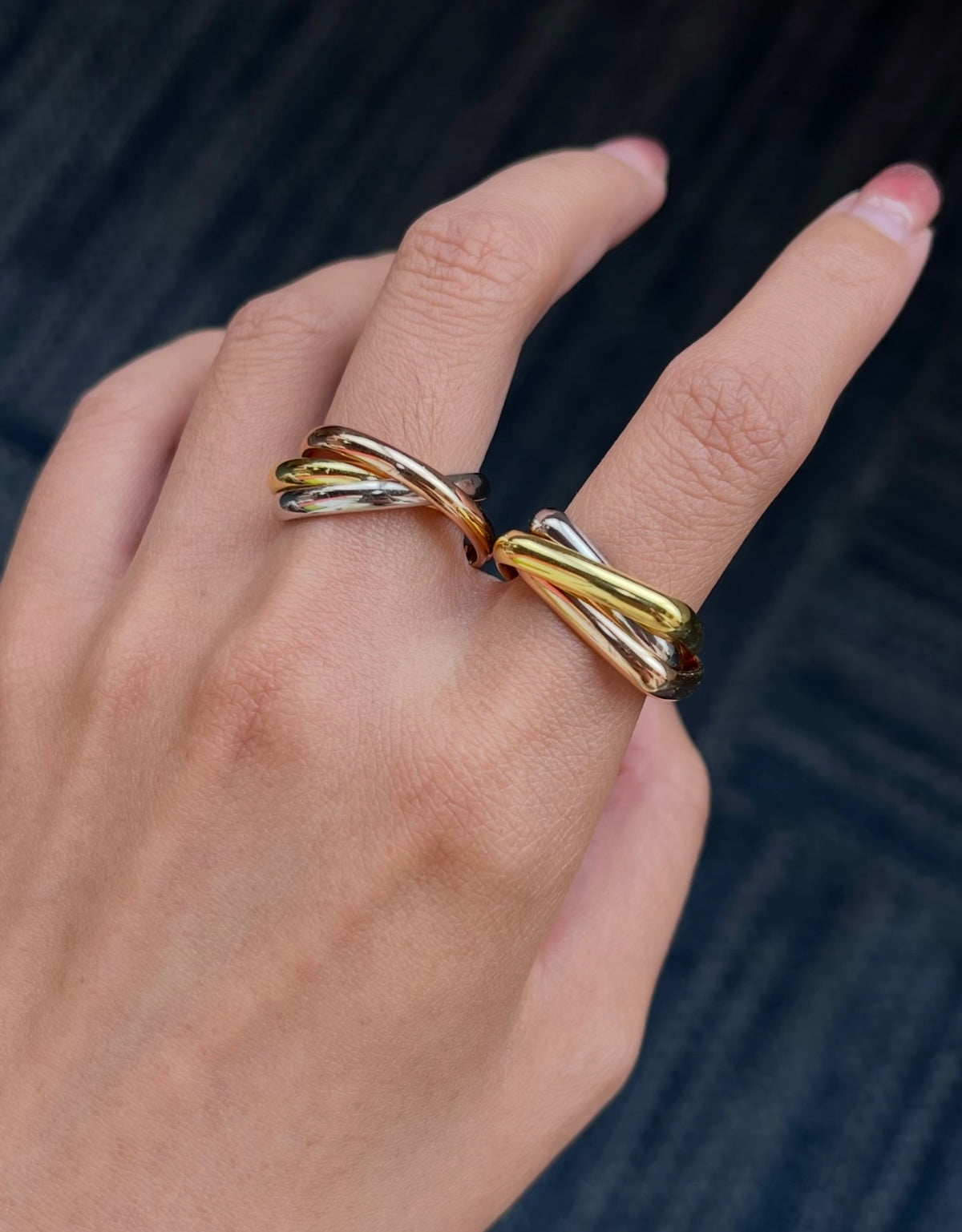 Martin Graham ring in polished metal-tone – close-up detail