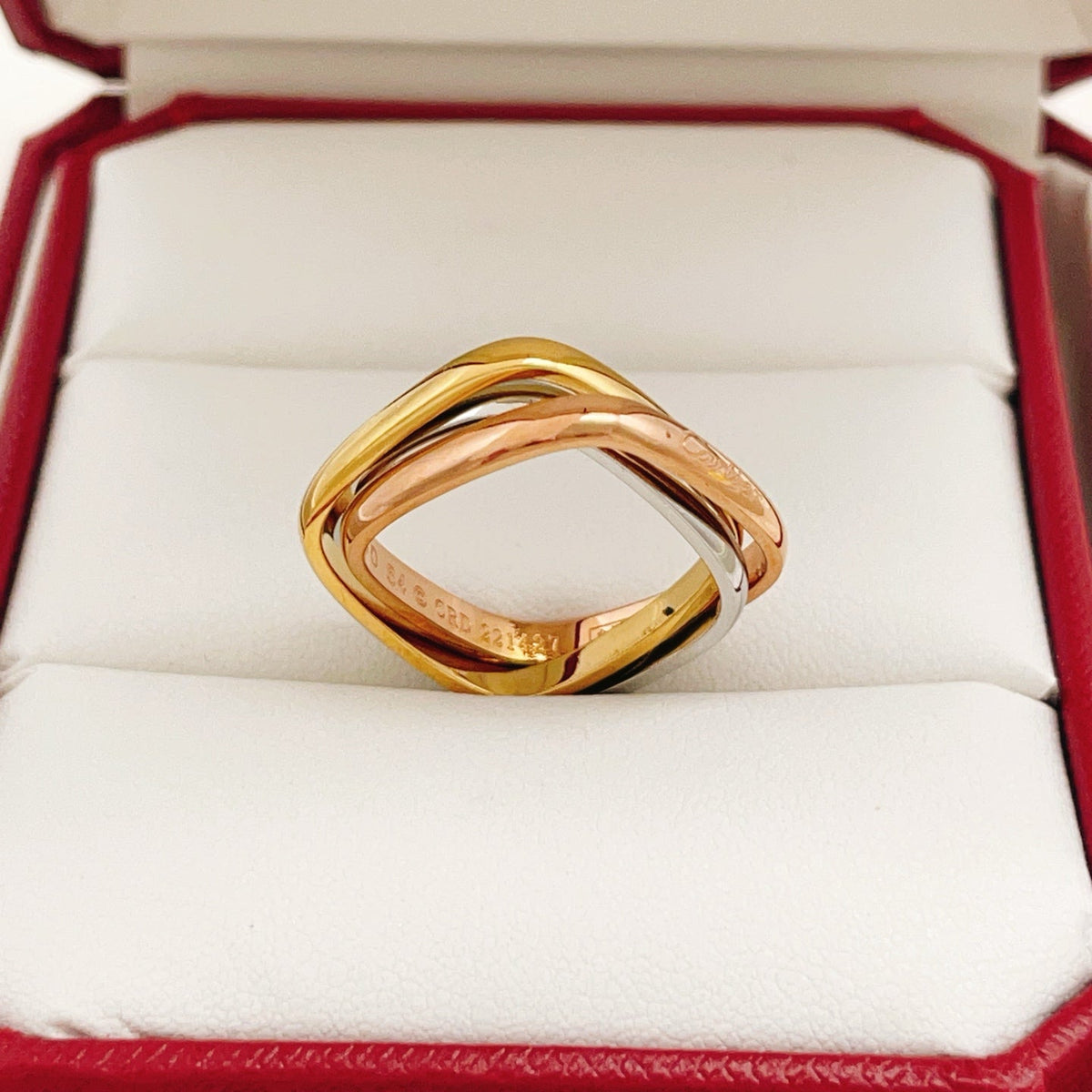 Martin Graham ring in polished metal-tone