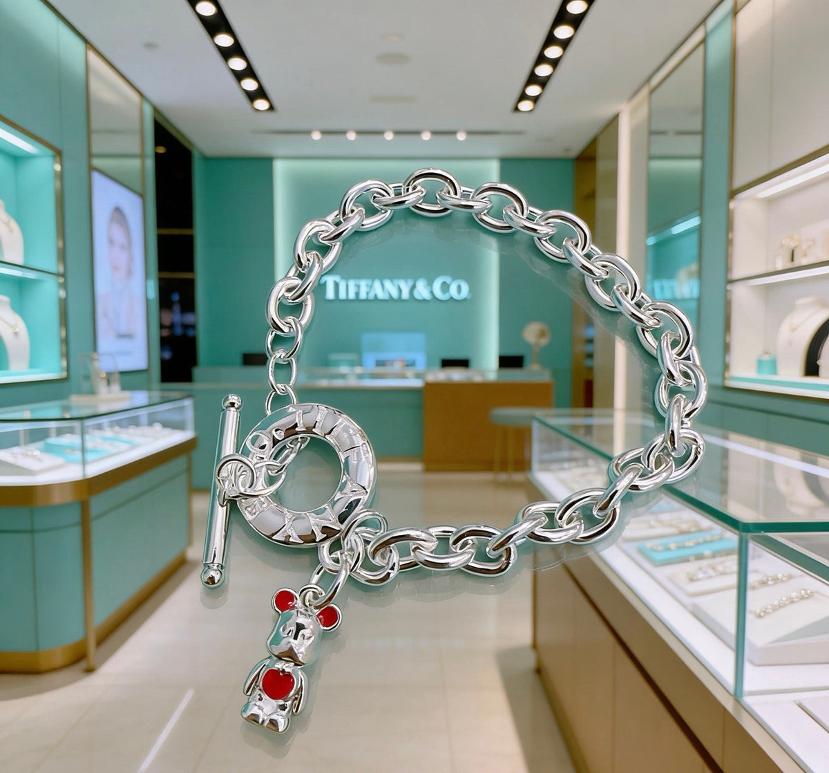 Martin Graham bracelet in polished metal-tone – close-up detail