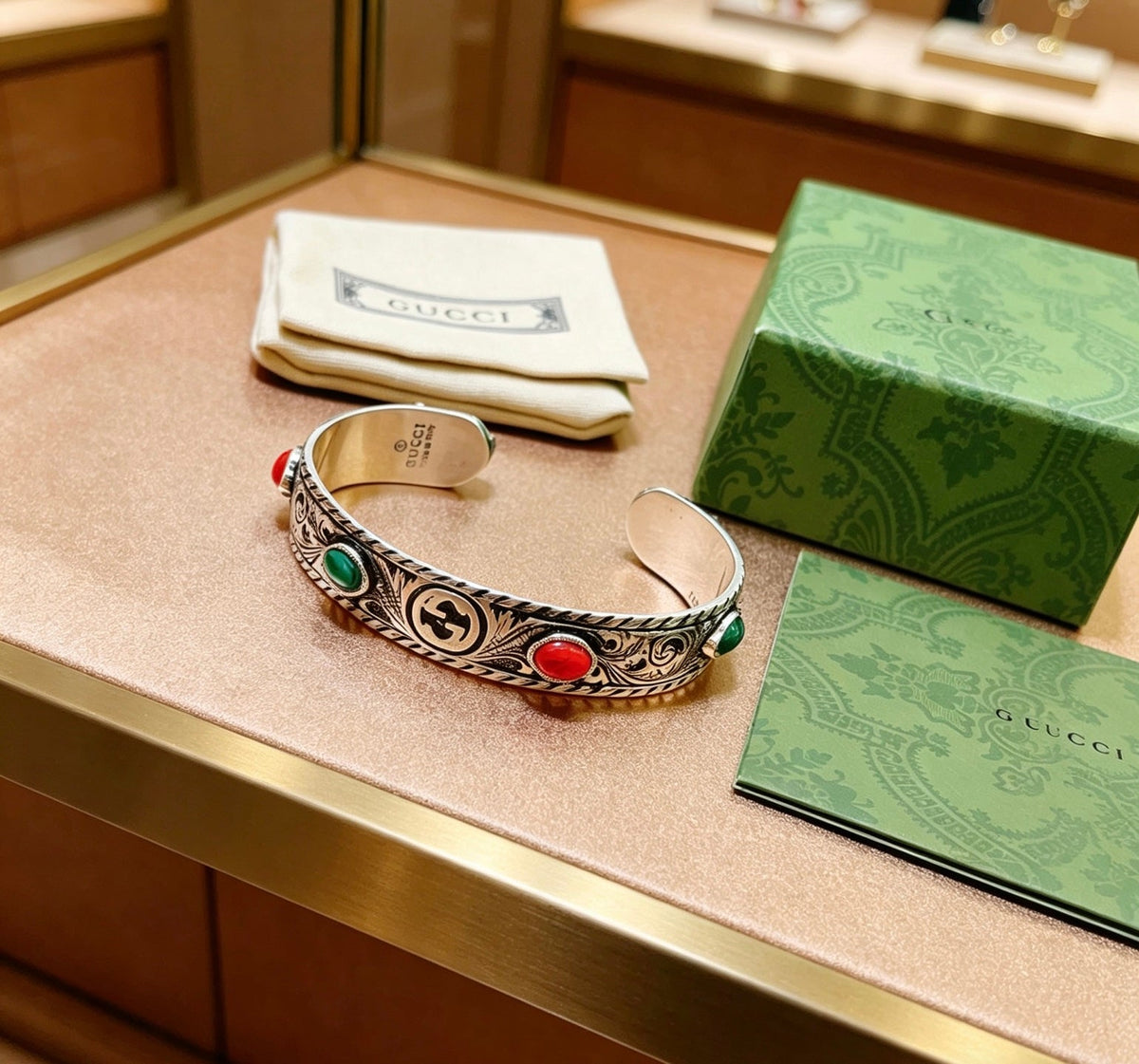 Martin Graham bangle in polished metal-tone – main product view