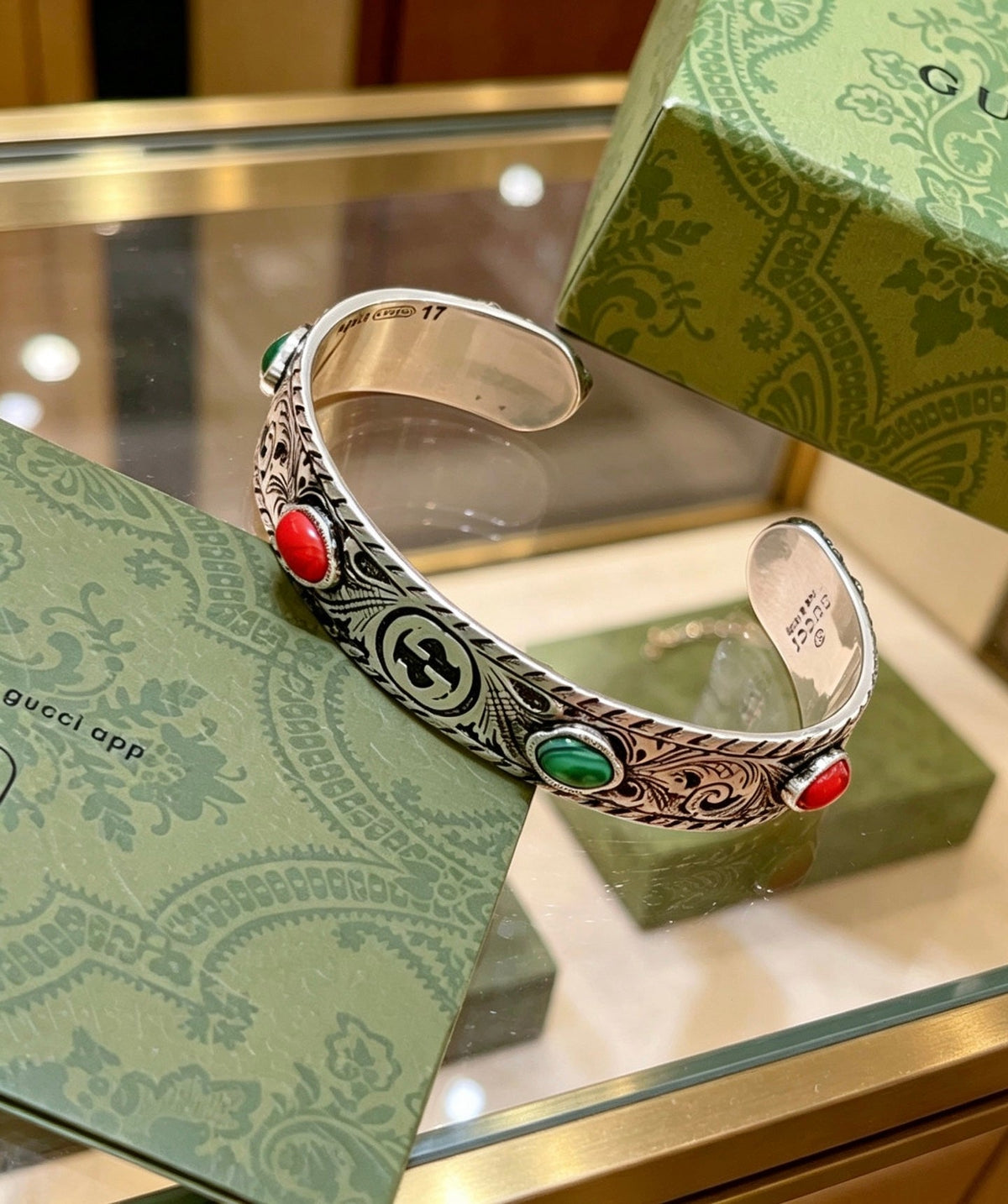Martin Graham bangle in polished metal-tone – front product view