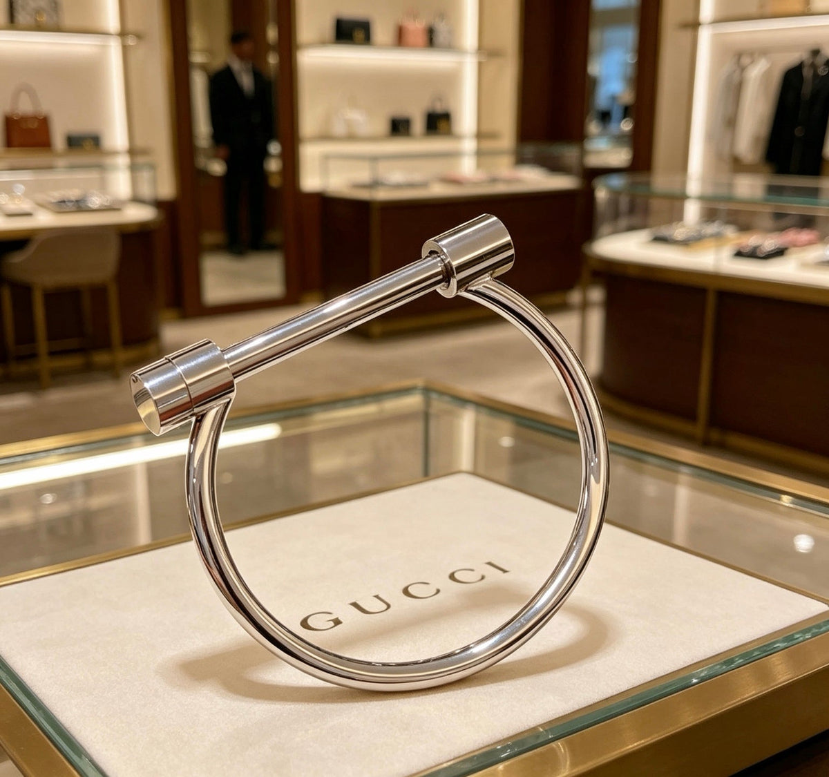 Martin Graham bangle in polished metal-tone – main product view