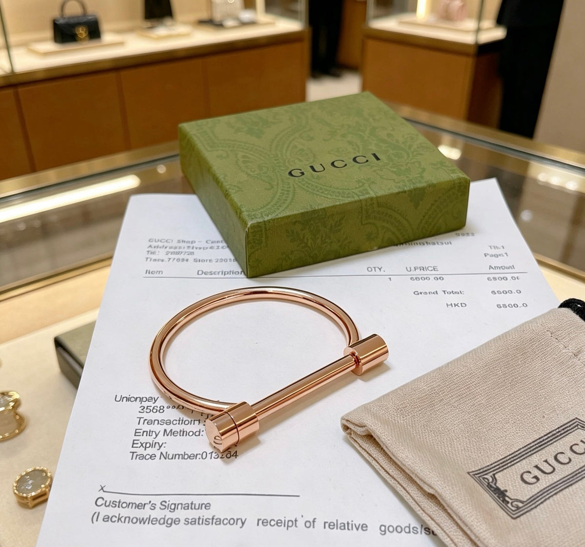 Martin Graham bangle in polished metal-tone – front product view