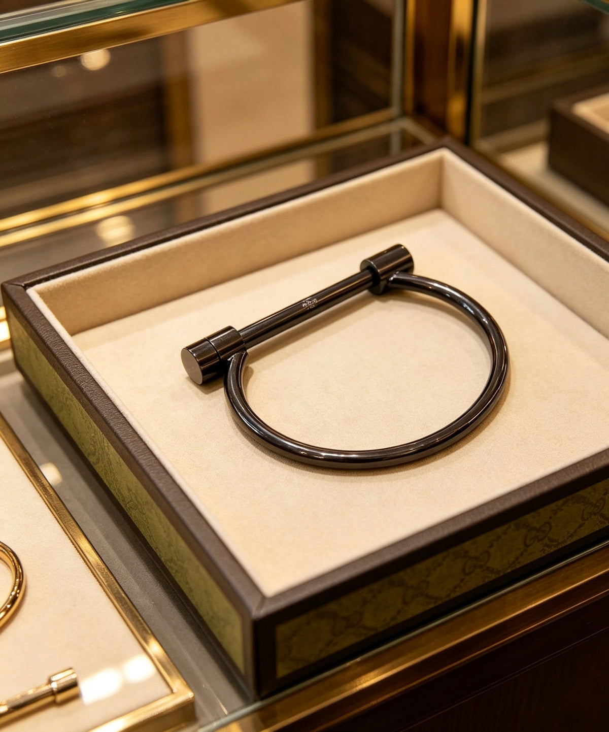 Martin Graham bangle in polished metal-tone – main product view