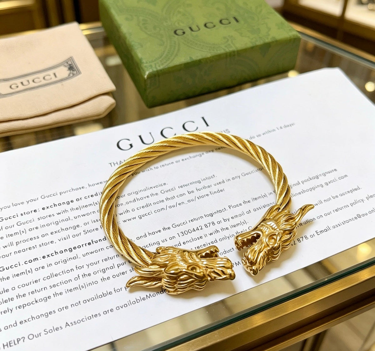 Martin Graham bangle in polished metal-tone – front product view