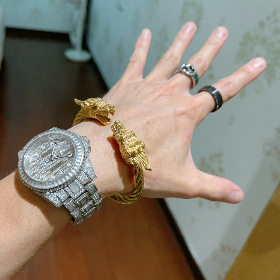 Martin Graham bangle in polished metal-tone – main product view