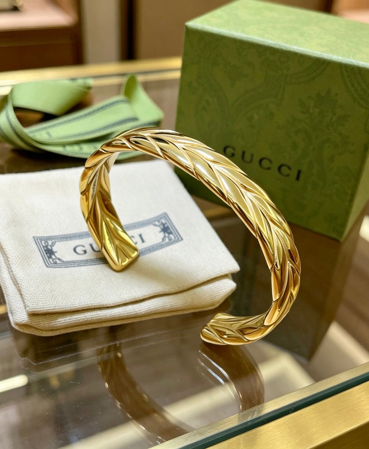 Martin Graham bangle in polished metal-tone – main product view