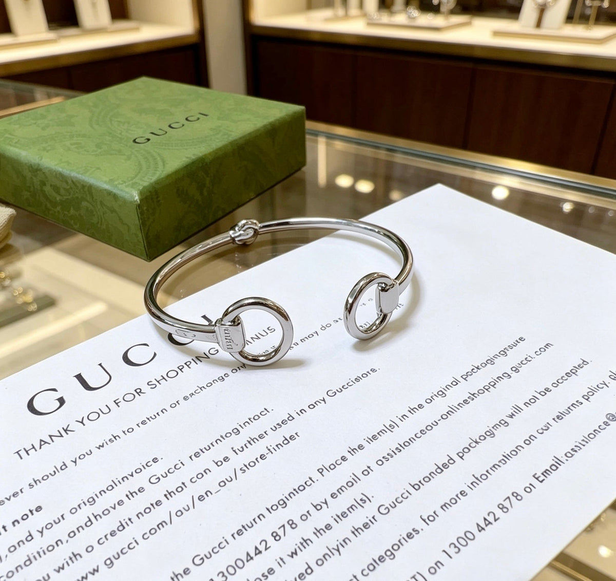 Martin Graham bangle in polished metal-tone – main product view