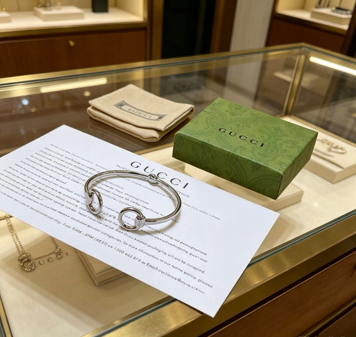 Martin Graham bangle in polished metal-tone – front product view