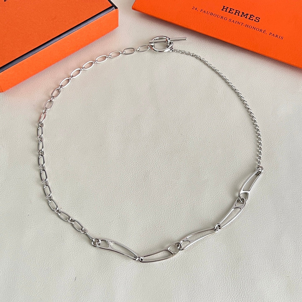 Martin Graham pendant necklace in polished metal-tone – front product view