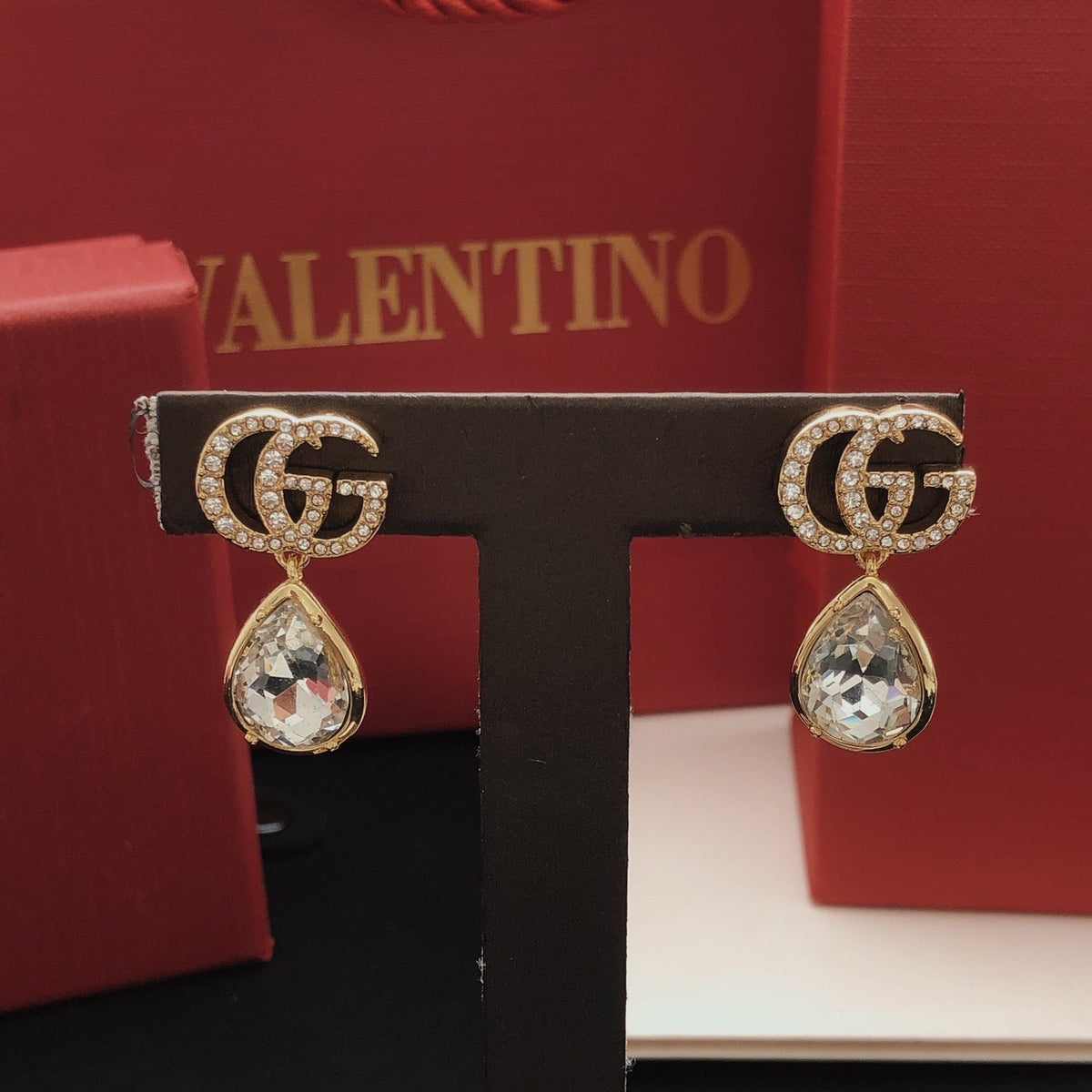 Martin Graham stud earrings in polished metal-tone – main product view