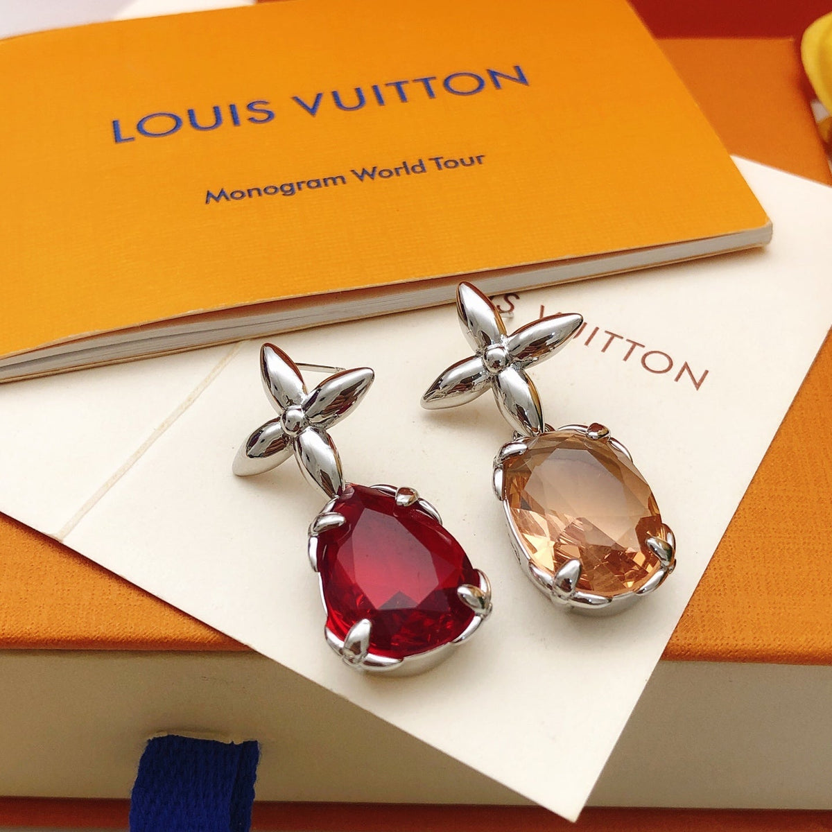 Martin Graham stud earrings in polished metal-tone – front product view