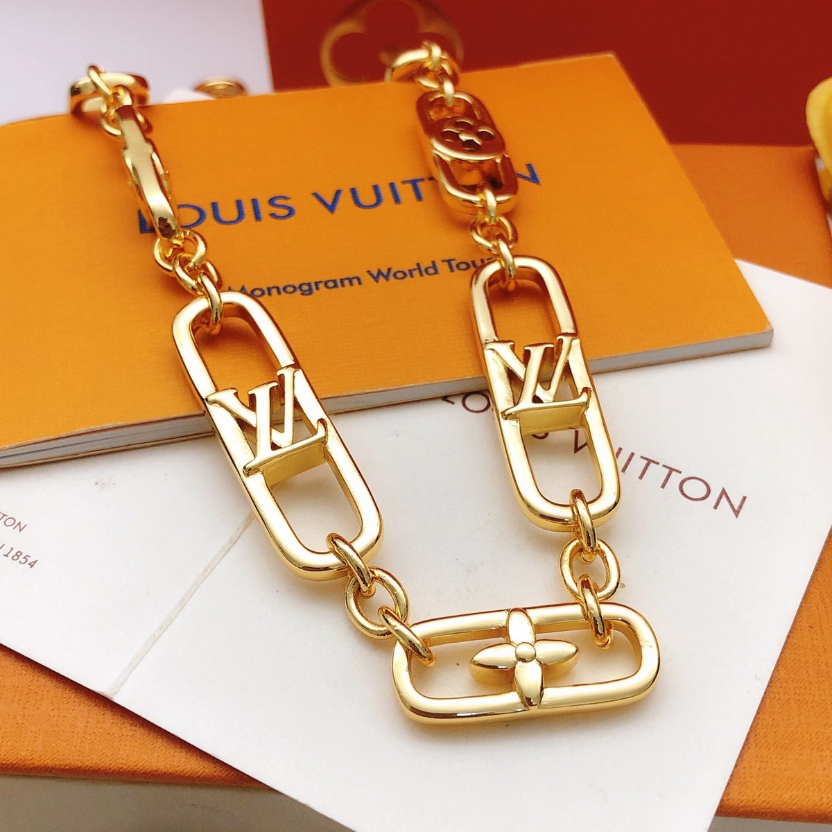 Martin Graham pendant necklace in polished metal-tone – front product view