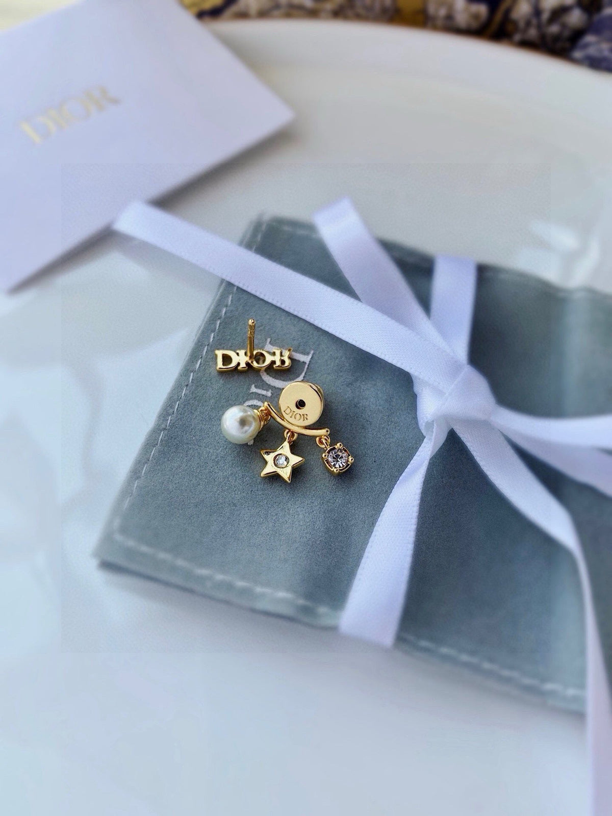 Martin Graham earrings in polished metal-tone – detail view