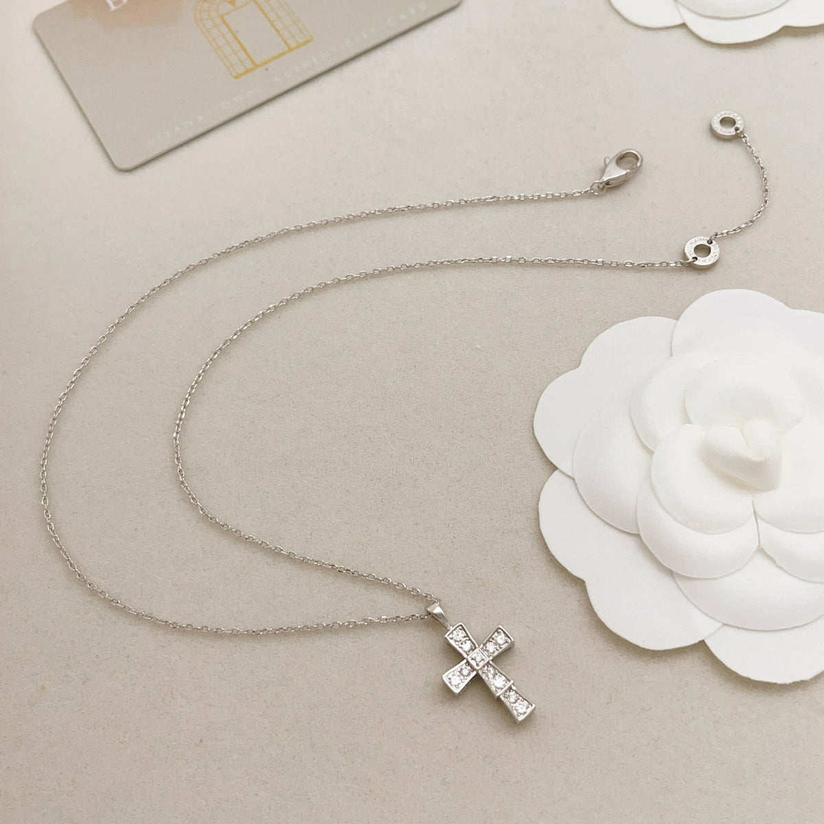 Martin Graham pendant necklace in polished metal-tone – front product view