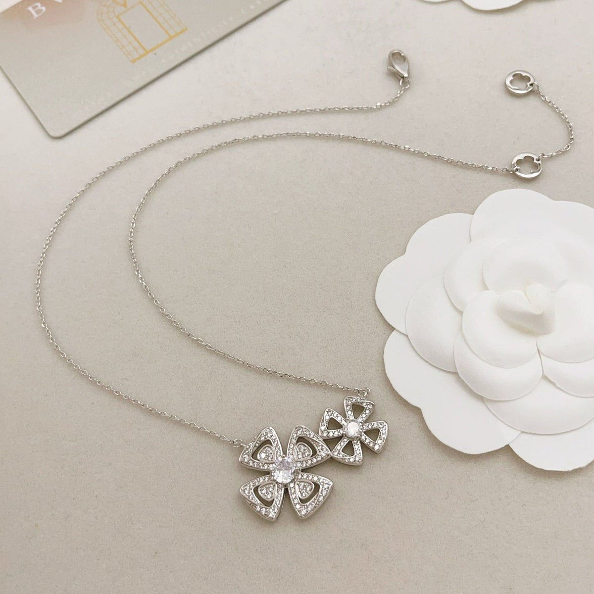 Martin Graham pendant necklace in polished metal-tone – front product view