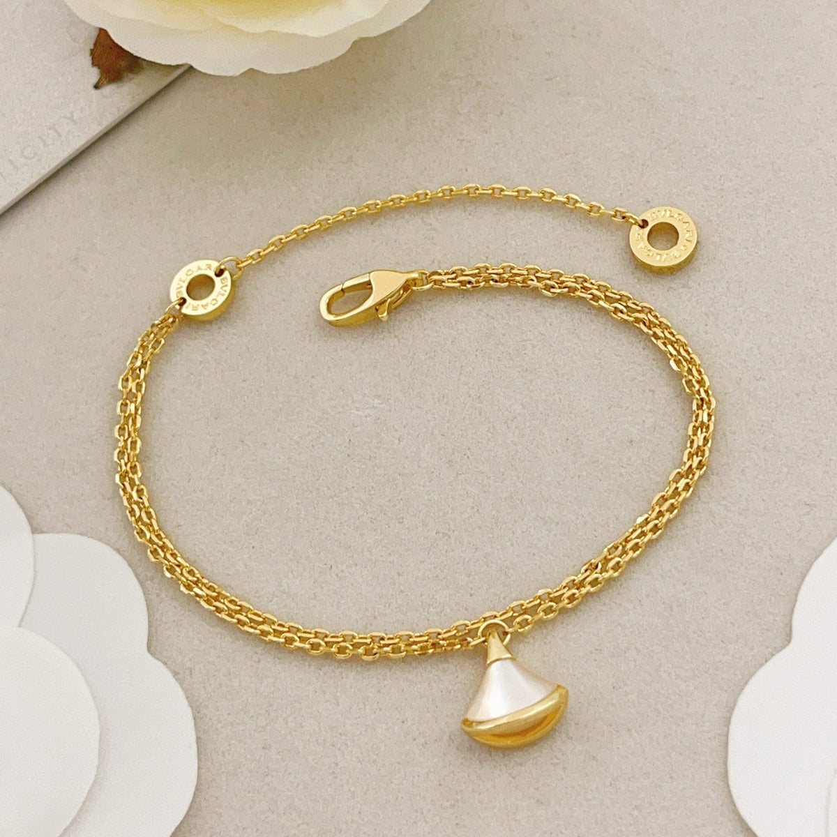 Martin Graham bracelet in polished metal-tone – front product view
