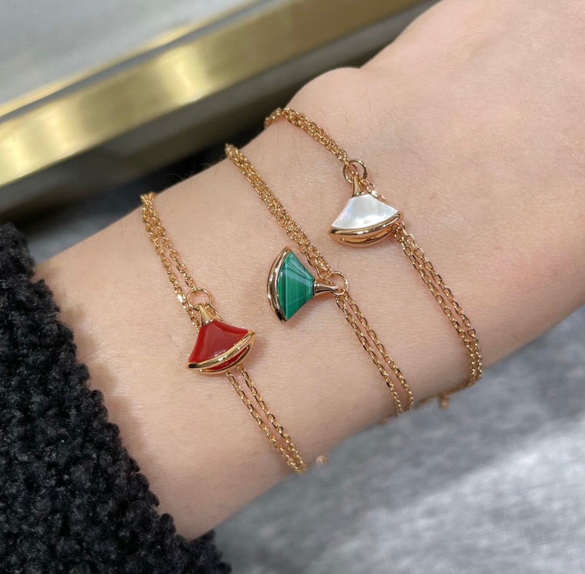 Martin Graham bracelet in polished metal-tone – front product view