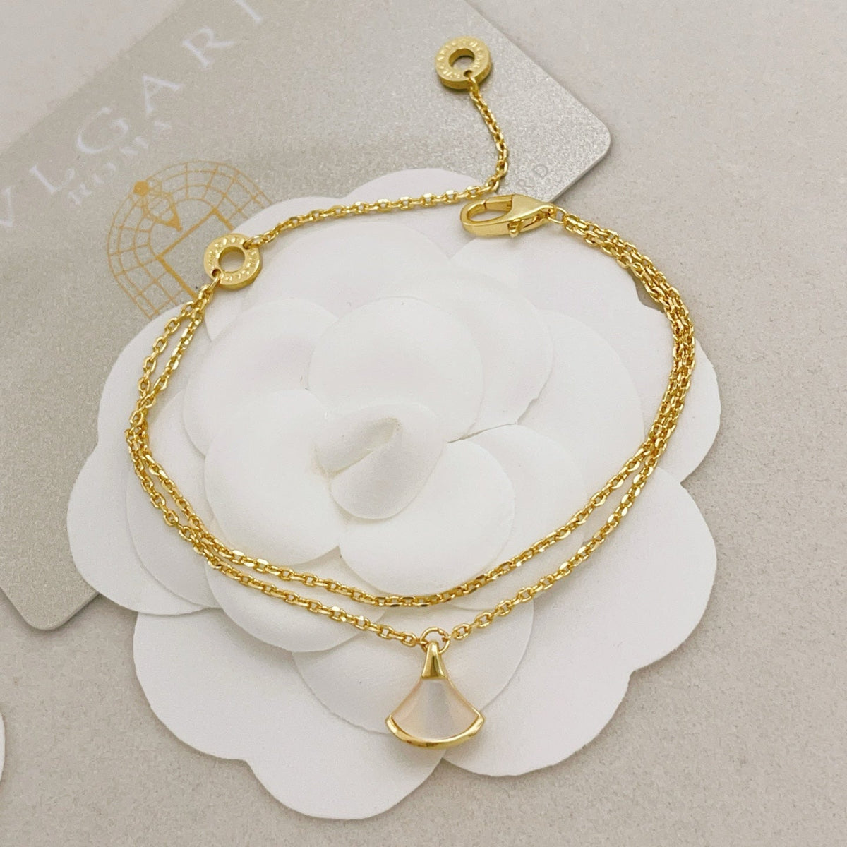 Martin Graham bracelet in polished metal-tone – styled product view