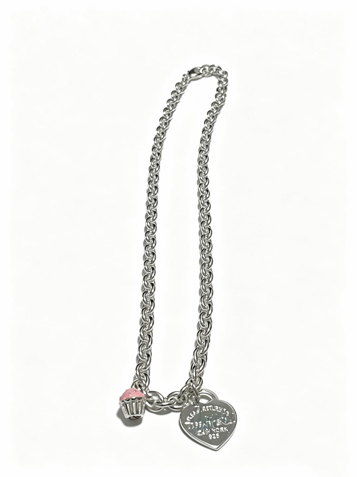 Martin Graham pendant necklace in polished metal-tone – front product view