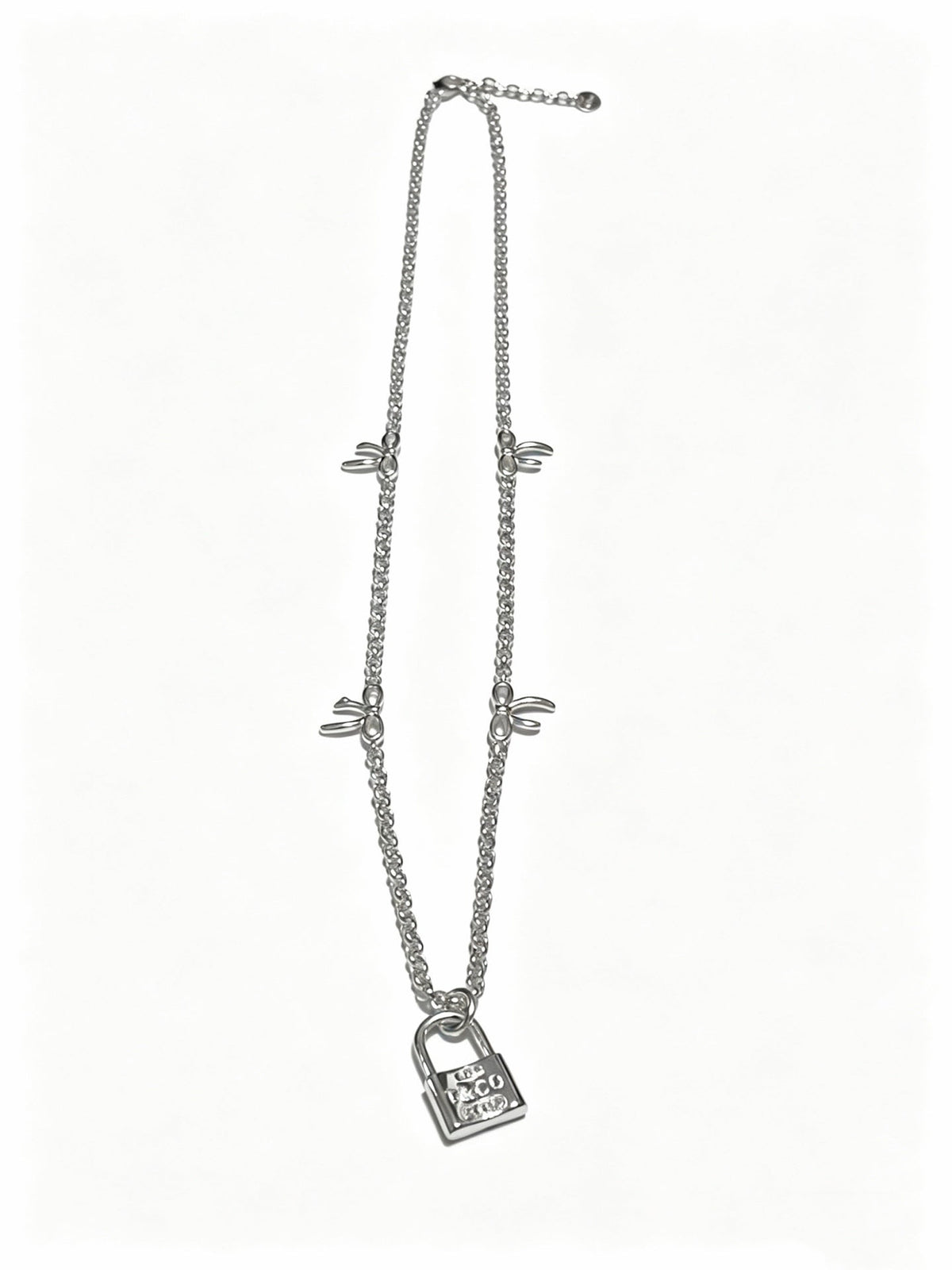 Martin Graham pendant necklace in polished metal-tone – front product view