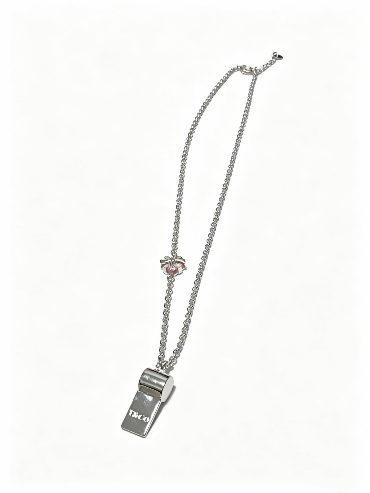 Martin Graham pendant necklace in polished metal-tone – front product view
