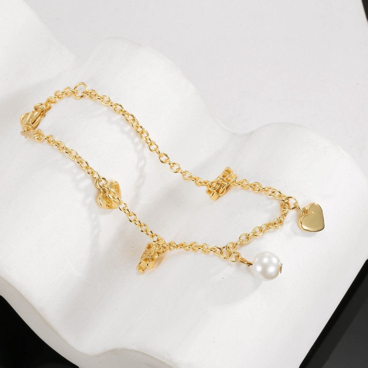 Martin Graham bracelet in polished metal-tone – front product view