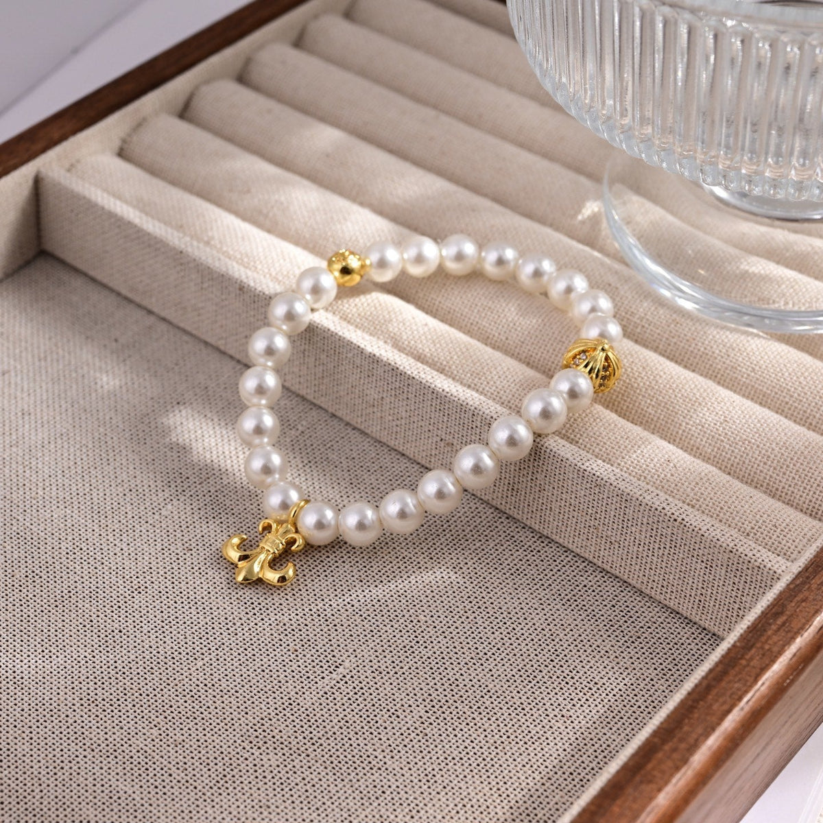 Martin Graham bracelet in polished metal-tone – front product view