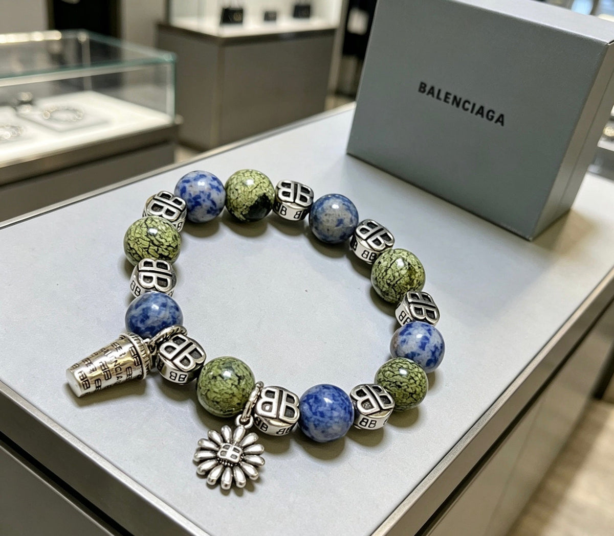 Martin Graham bracelet in polished metal-tone – front product view