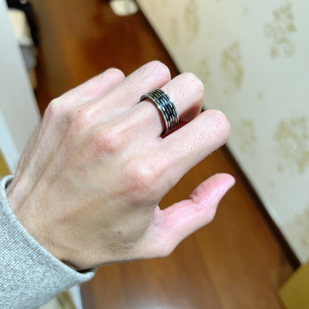 Martin Graham ring in polished metal-tone – styled product view