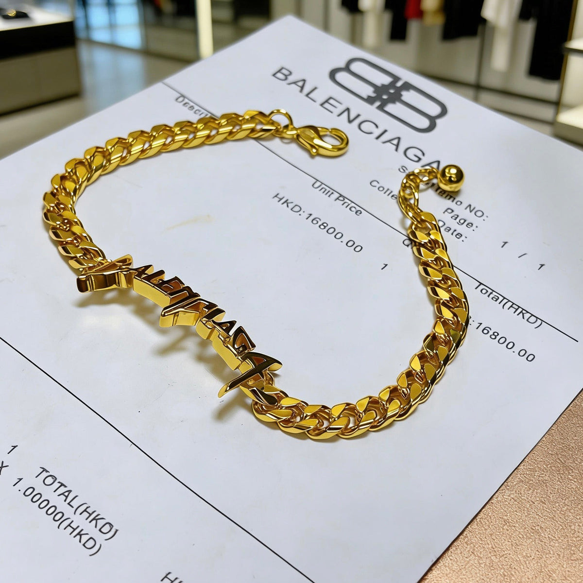 Martin Graham bracelet in polished metal-tone – close-up detail