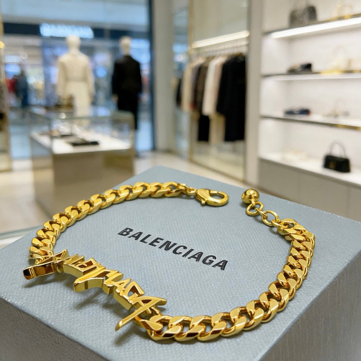 Martin Graham bracelet in polished metal-tone – styled product view