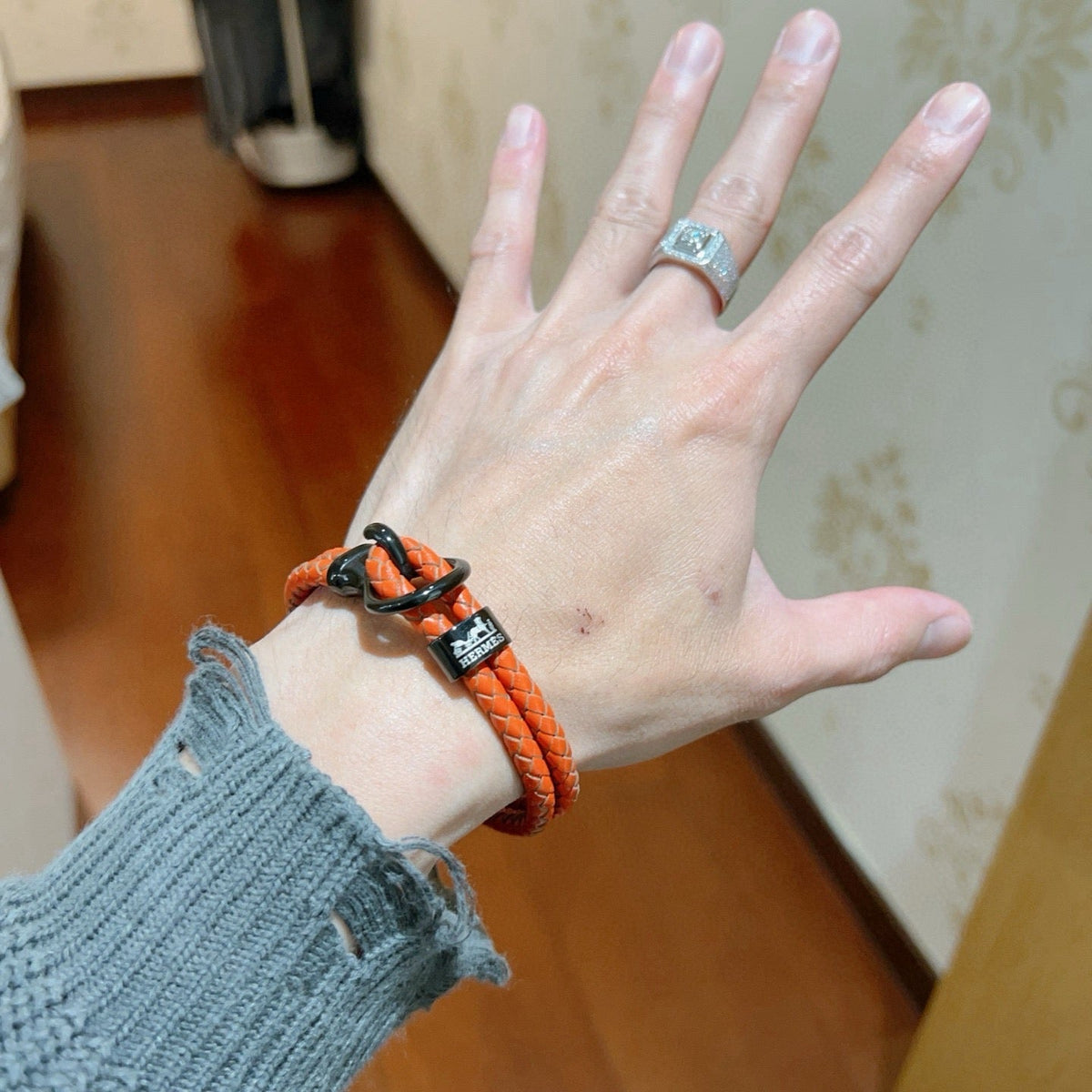 Martin Graham bangle in polished metal-tone – main product view
