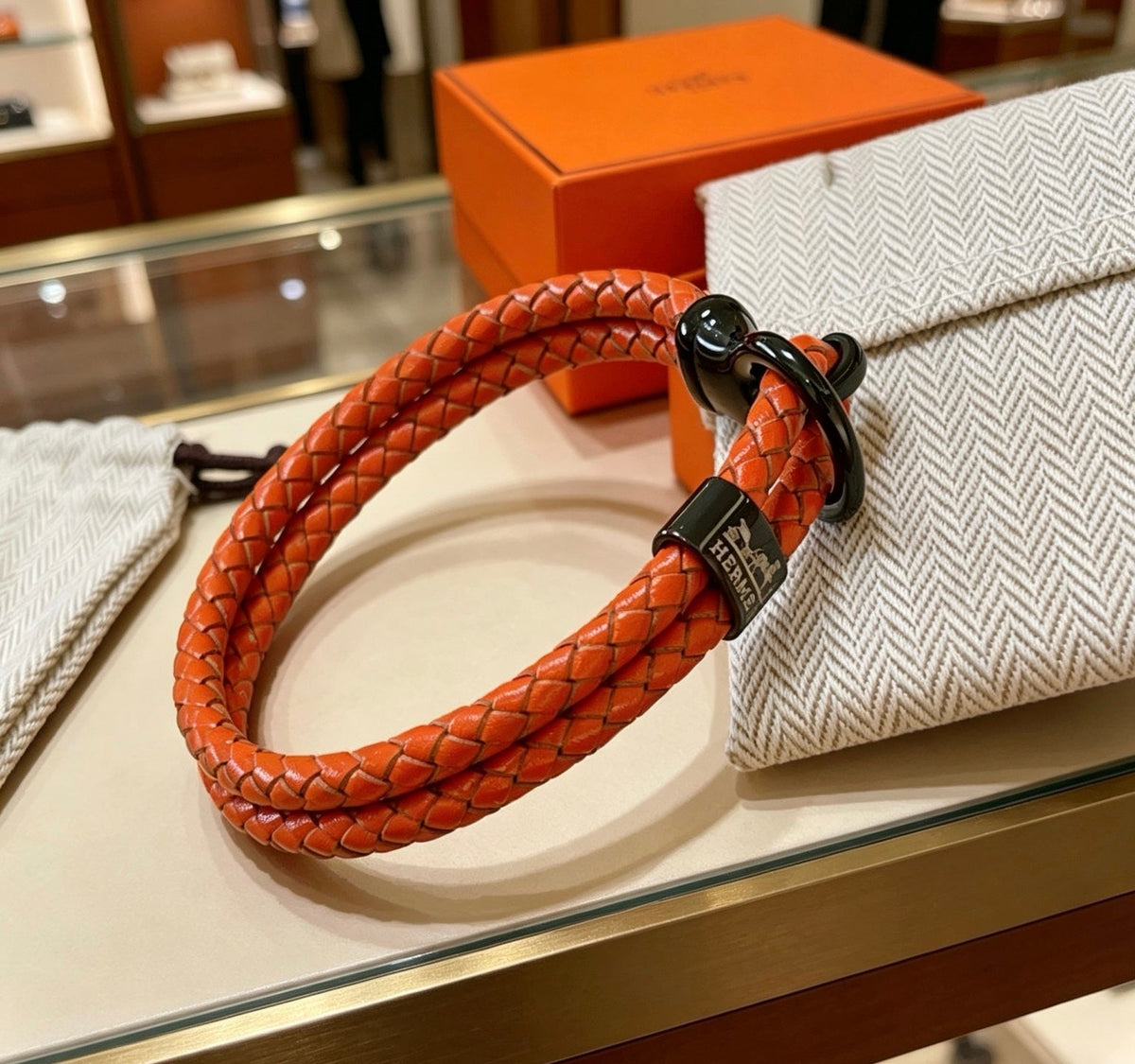 Martin Graham bangle in polished metal-tone – front product view