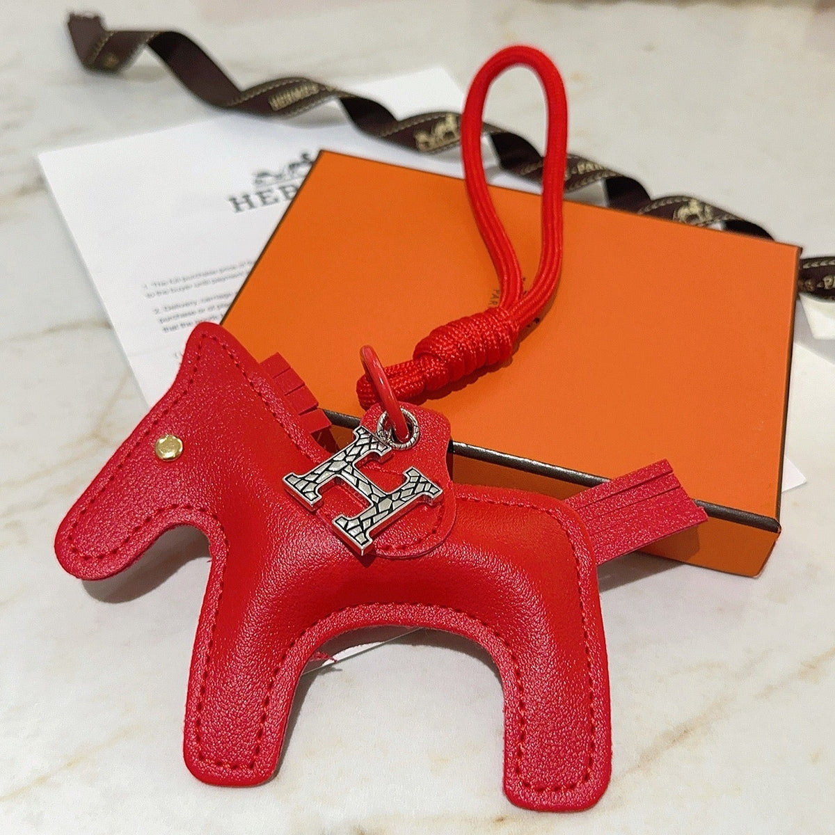 Martin Graham keychain in polished metal-tone – styled product view