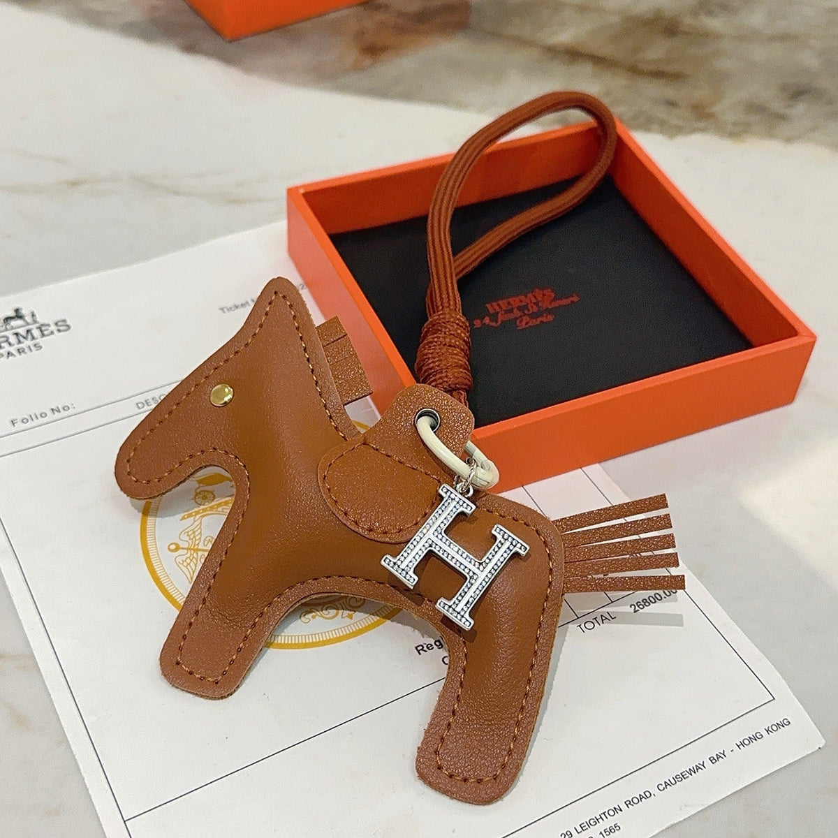 Martin Graham keychain in polished metal-tone – front product view