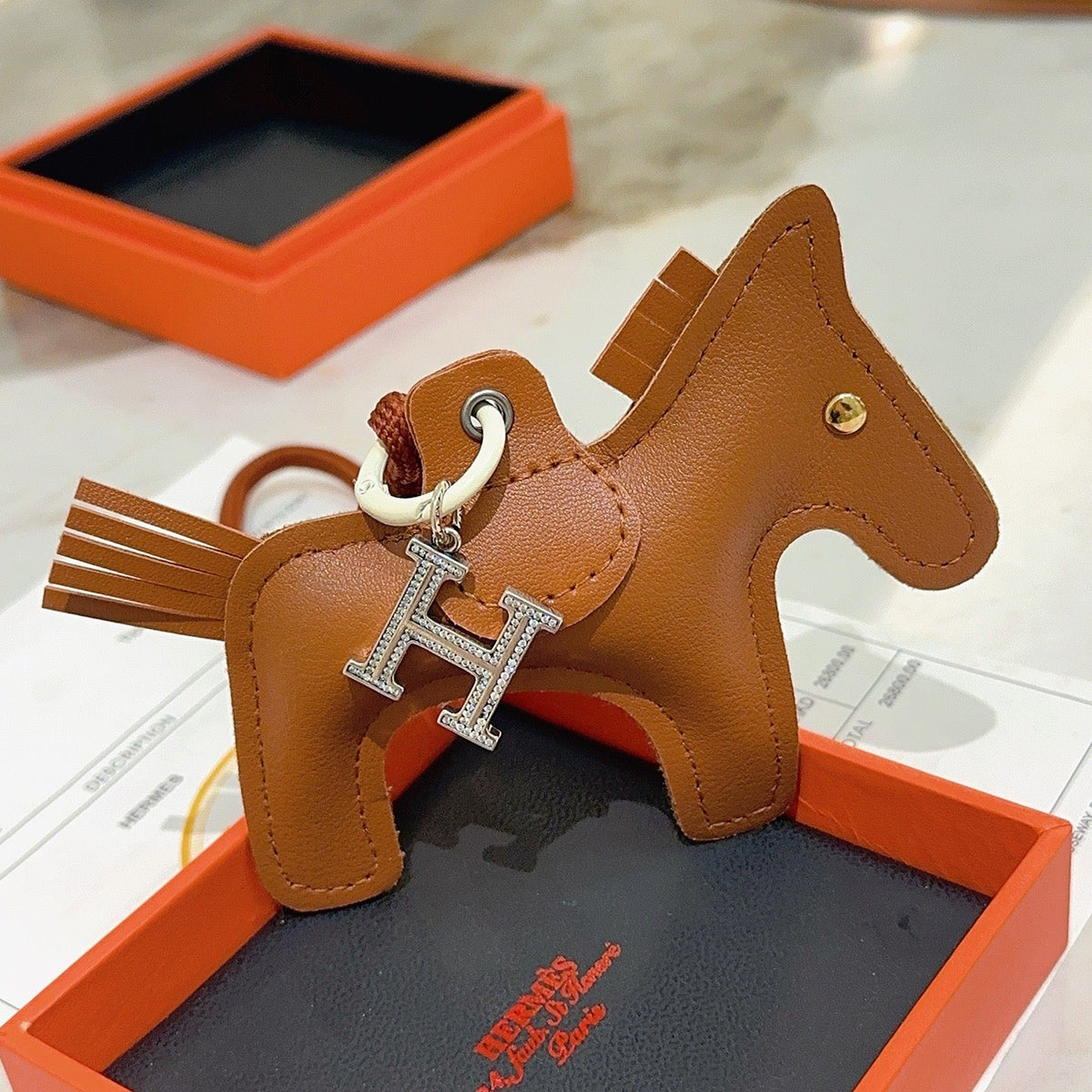 Martin Graham keychain in polished metal-tone – main product view