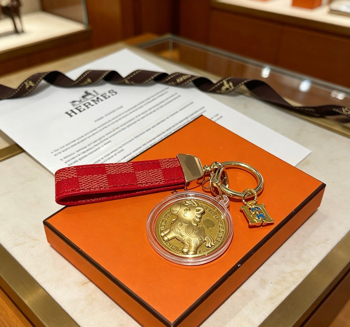 Martin Graham keychain in polished metal-tone – main product view