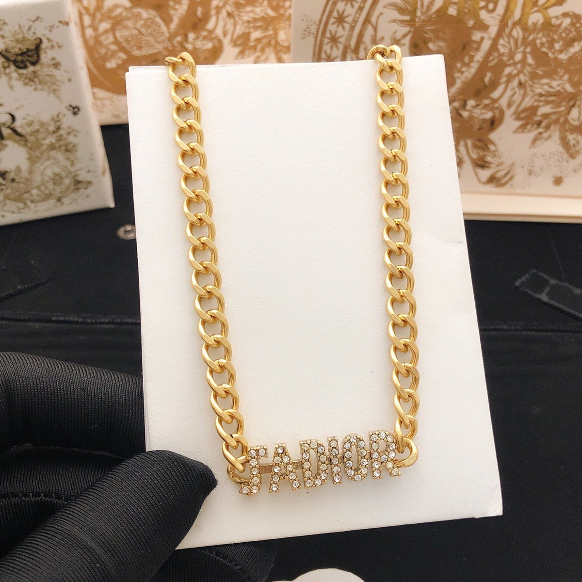 Martin Graham pendant necklace in polished metal-tone