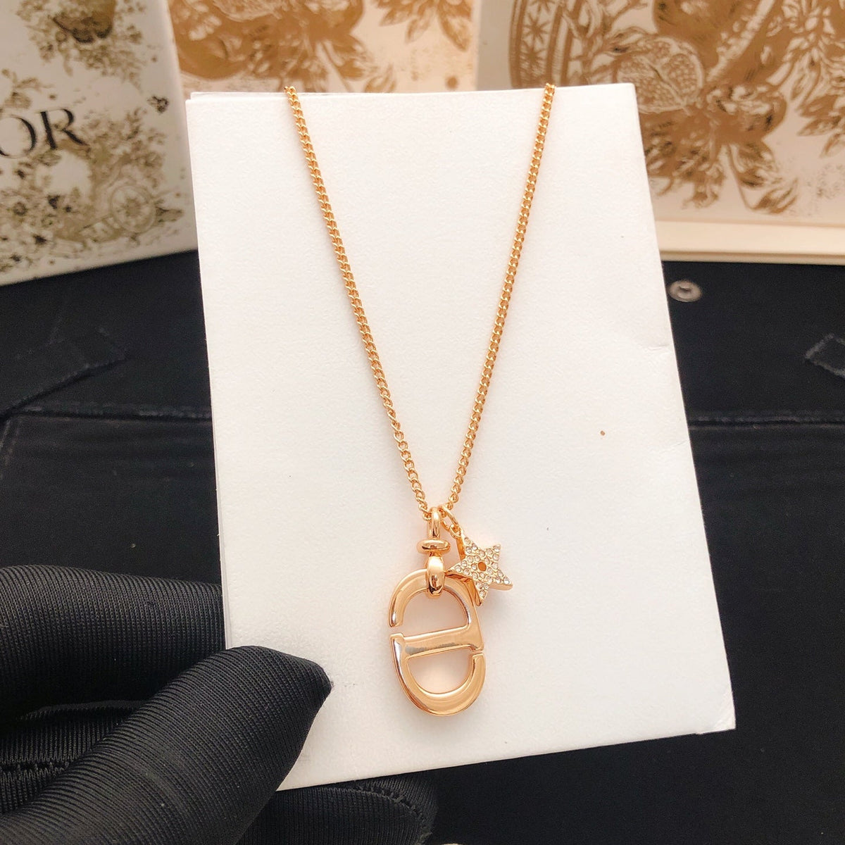 Martin Graham pendant necklace in polished metal-tone
