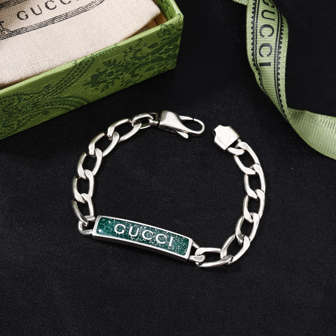Martin Graham bangle in polished metal-tone – detail view